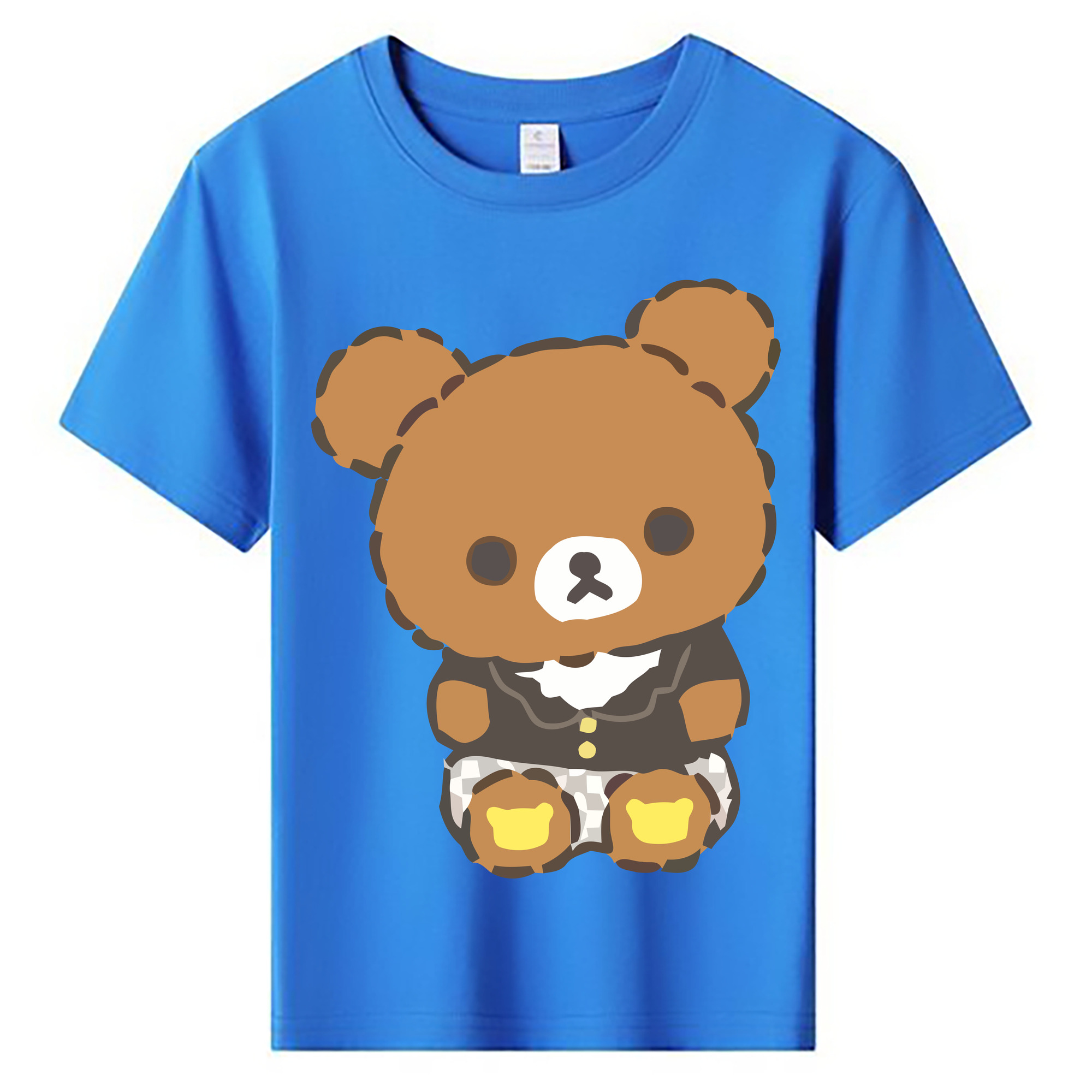 （画像用） リラックマ リラックマ キイロイトリ Rilakkuma Korilakkuma Kiiroitori 綿100％キッズTシャツ（フロントプリント）